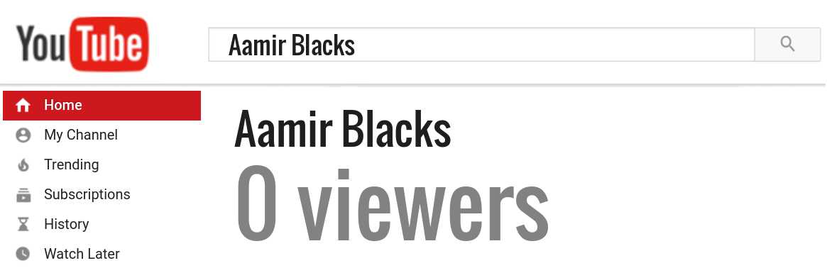 Aamir Blacks youtube subscribers