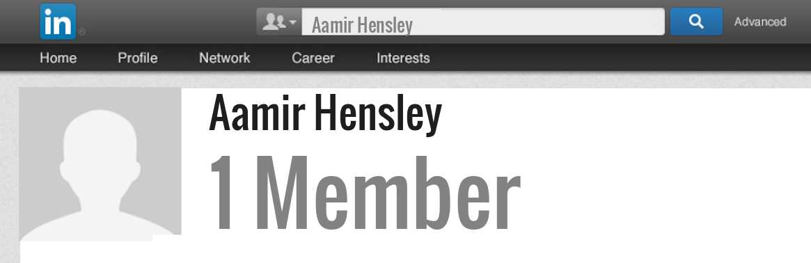 Aamir Hensley linkedin profile