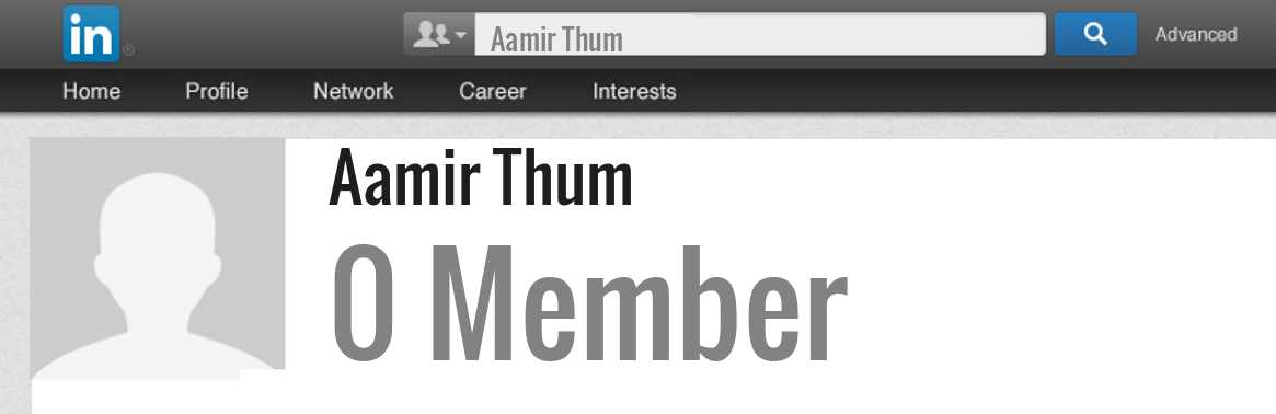 Aamir Thum linkedin profile