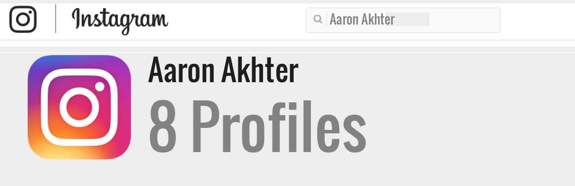 Aaron Akhter instagram account