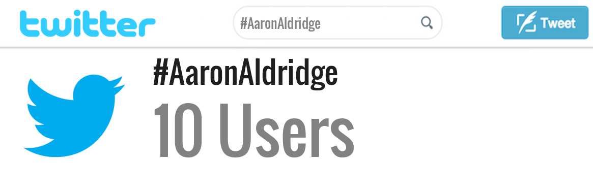 Aaron Aldridge twitter account