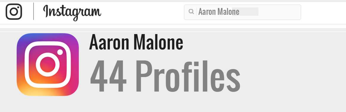 Aaron Malone instagram account