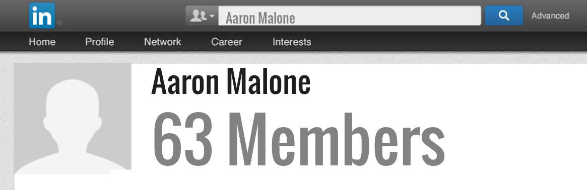 Aaron Malone linkedin profile