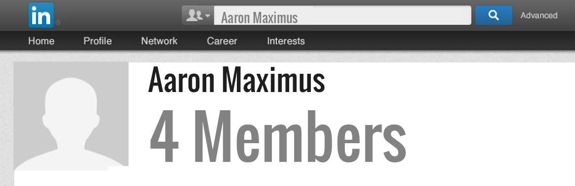 Aaron Maximus linkedin profile