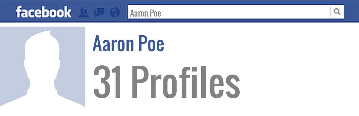 Aaron Poe facebook profiles