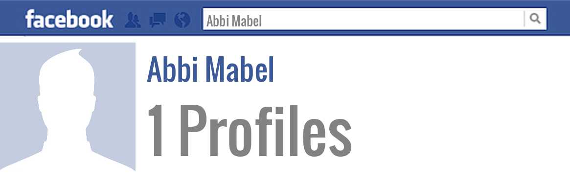Abbi Mabel facebook profiles