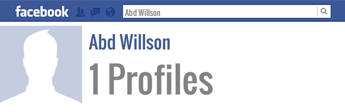 Abd Willson facebook profiles