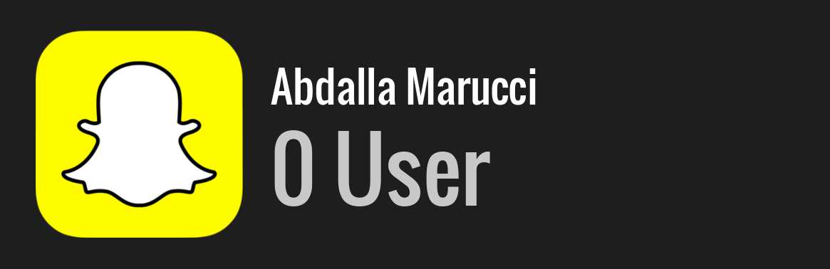 Abdalla Marucci snapchat