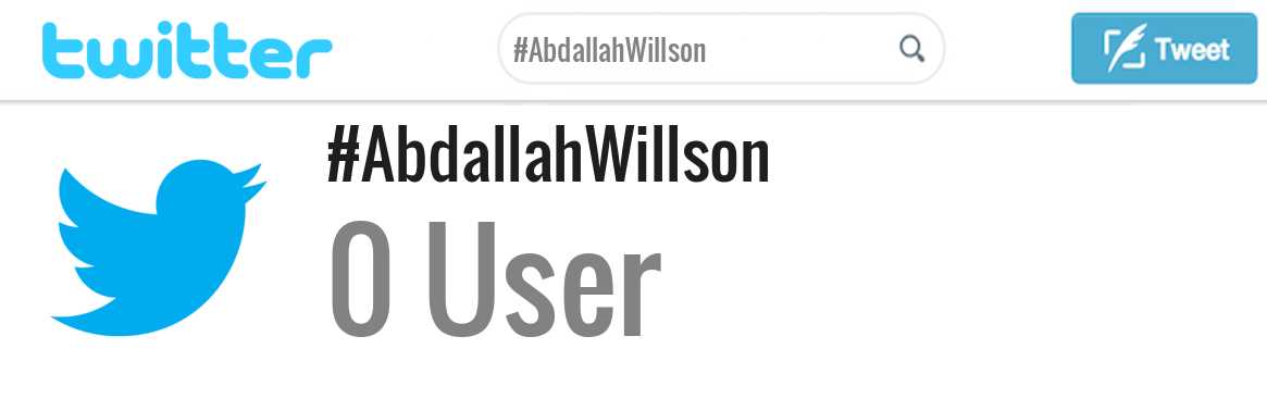 Abdallah Willson twitter account