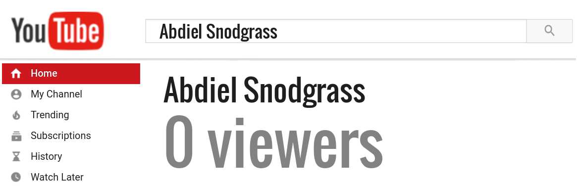 Abdiel Snodgrass youtube subscribers