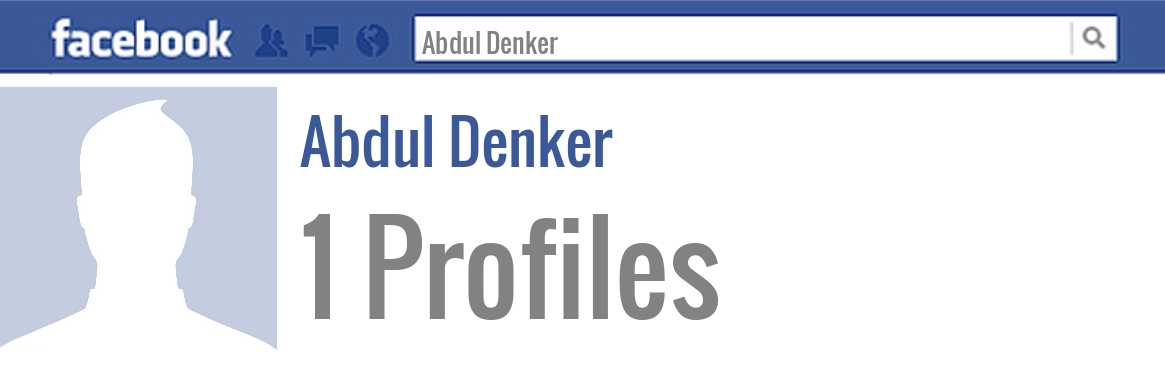 Abdul Denker facebook profiles