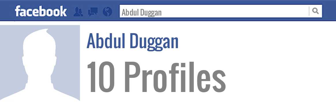 Abdul Duggan facebook profiles