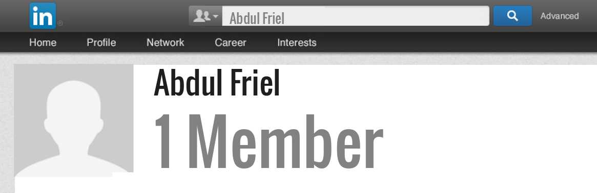 Abdul Friel linkedin profile