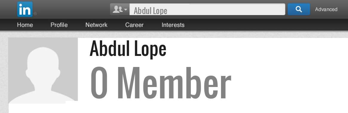 Abdul Lope linkedin profile