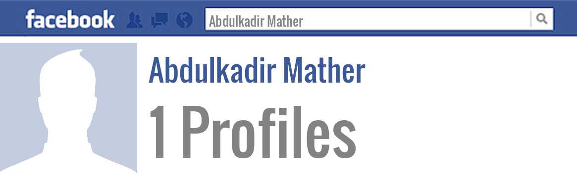 Abdulkadir Mather facebook profiles