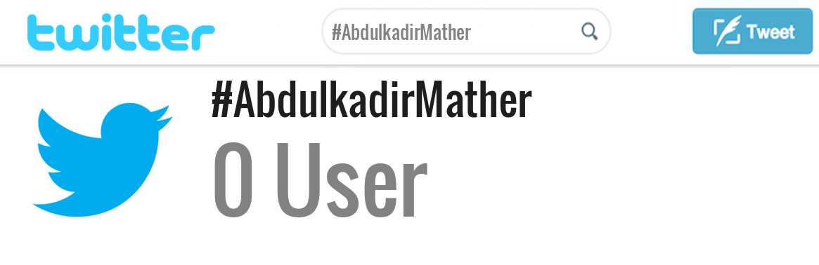 Abdulkadir Mather twitter account