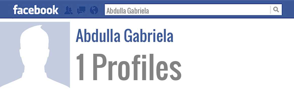 Abdulla Gabriela facebook profiles