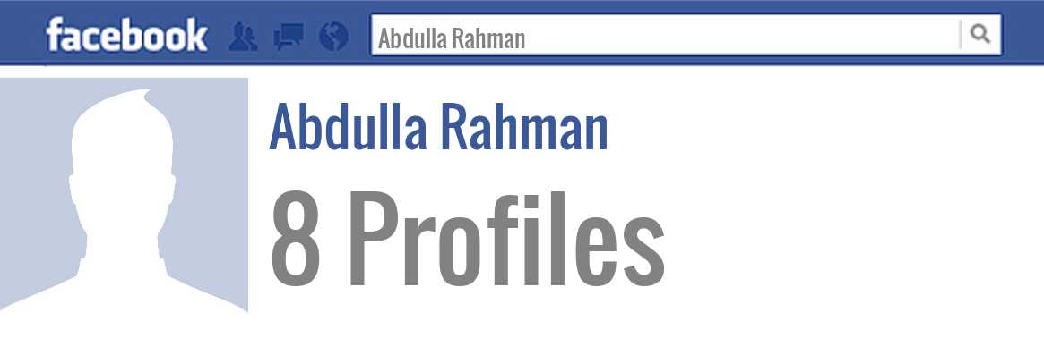 Abdulla Rahman facebook profiles
