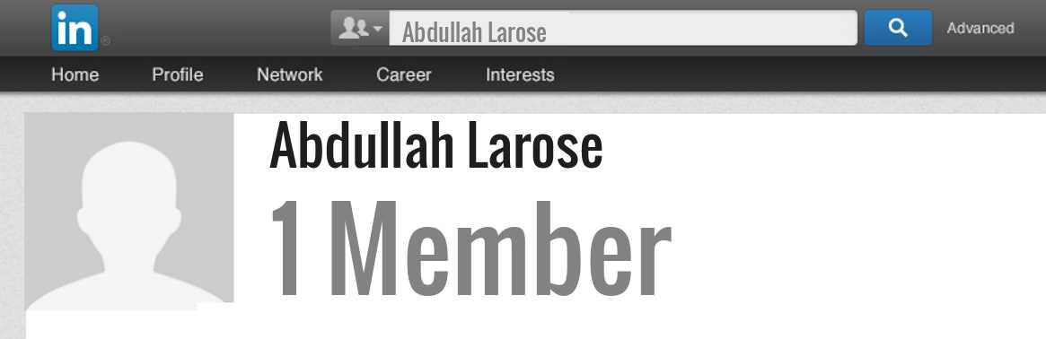 Abdullah Larose linkedin profile