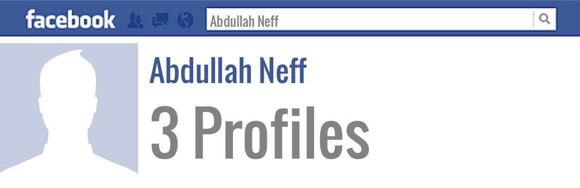 Abdullah Neff facebook profiles