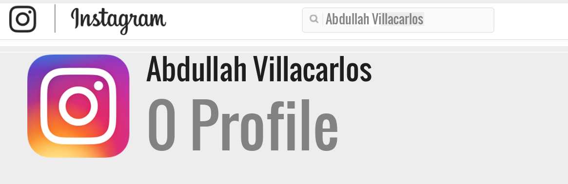 Abdullah Villacarlos instagram account