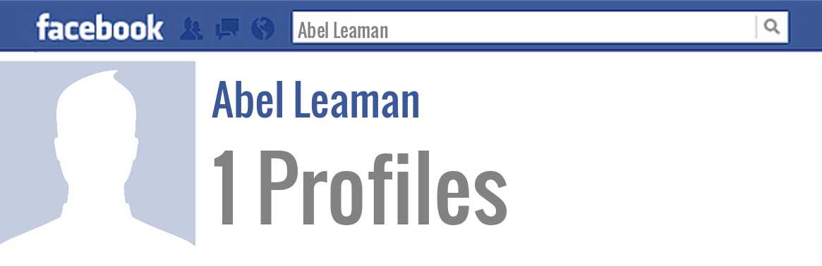 Abel Leaman facebook profiles