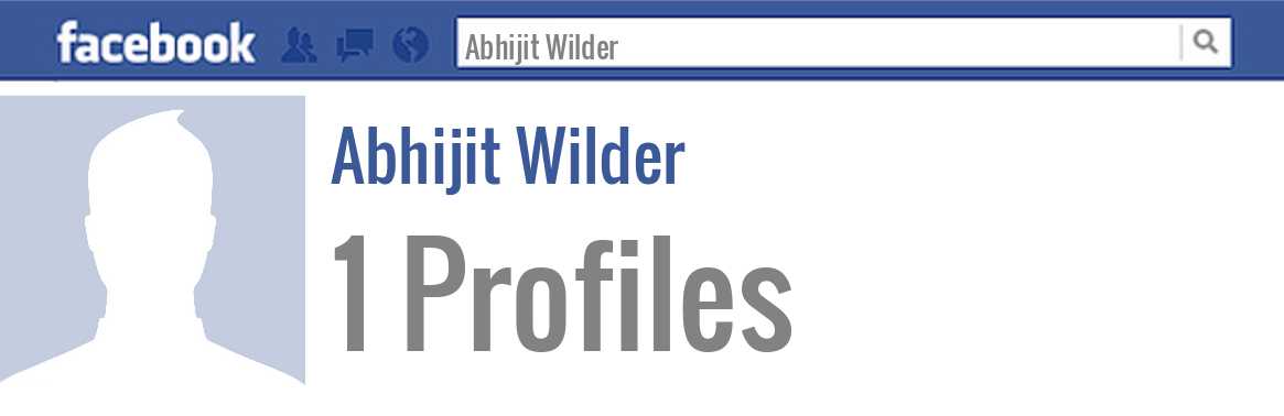 Abhijit Wilder facebook profiles