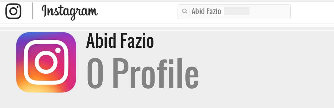 Abid Fazio instagram account