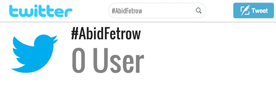 Abid Fetrow twitter account