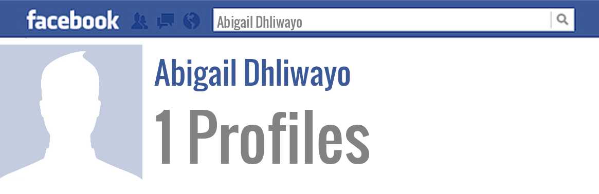 Abigail Dhliwayo facebook profiles