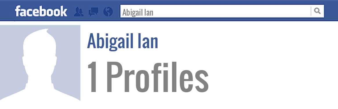 Abigail Ian facebook profiles
