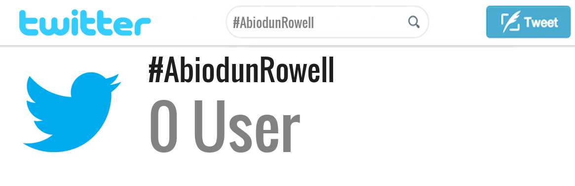 Abiodun Rowell twitter account