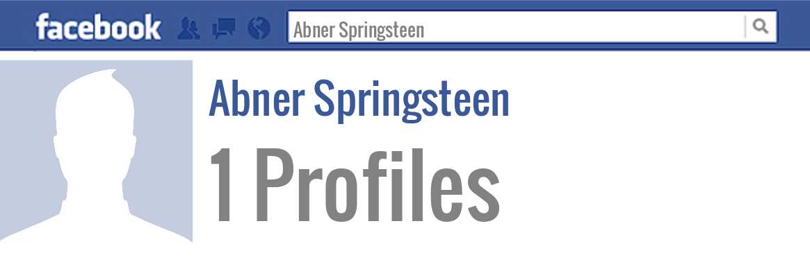 Abner Springsteen facebook profiles