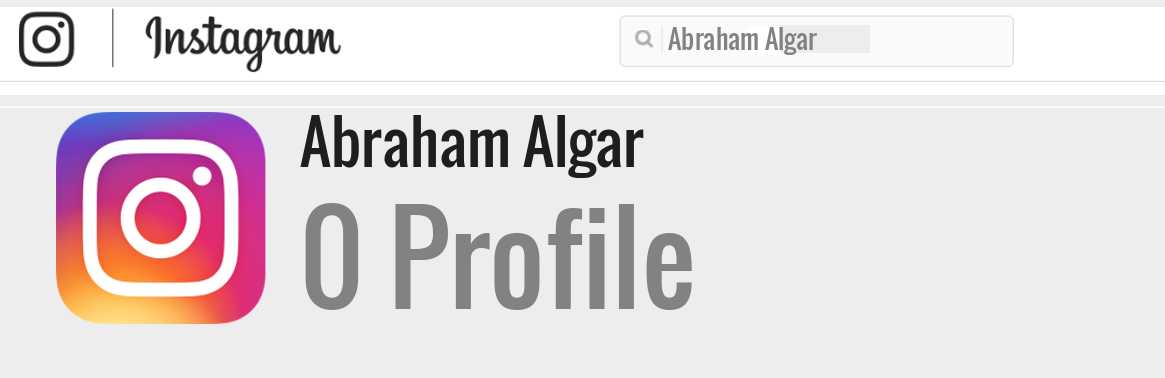 Abraham Algar instagram account