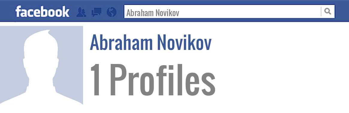 Abraham Novikov facebook profiles