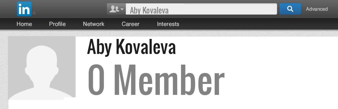 Aby Kovaleva linkedin profile