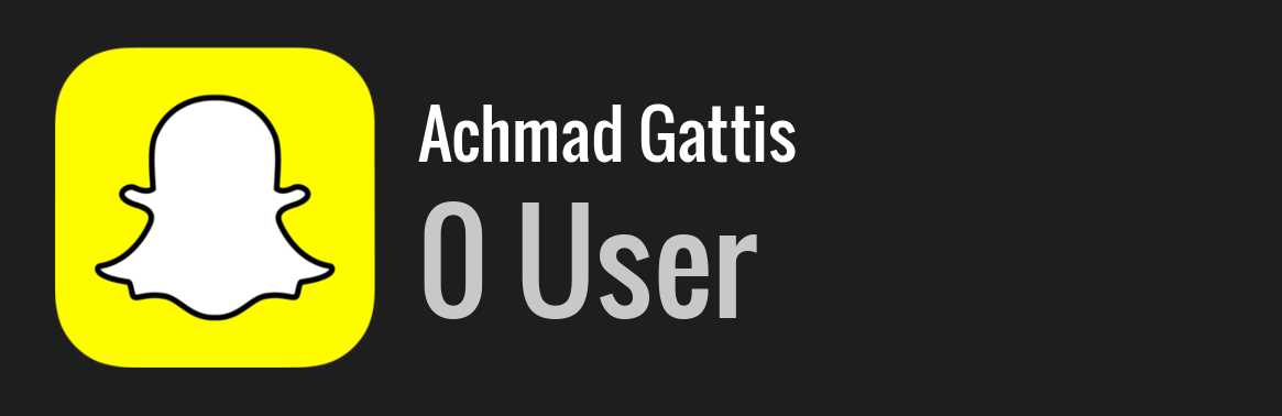 Achmad Gattis snapchat