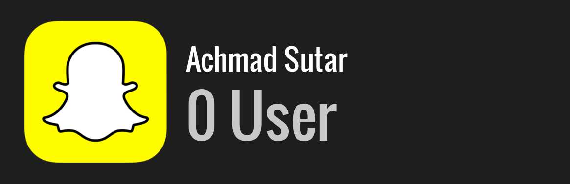 Achmad Sutar snapchat