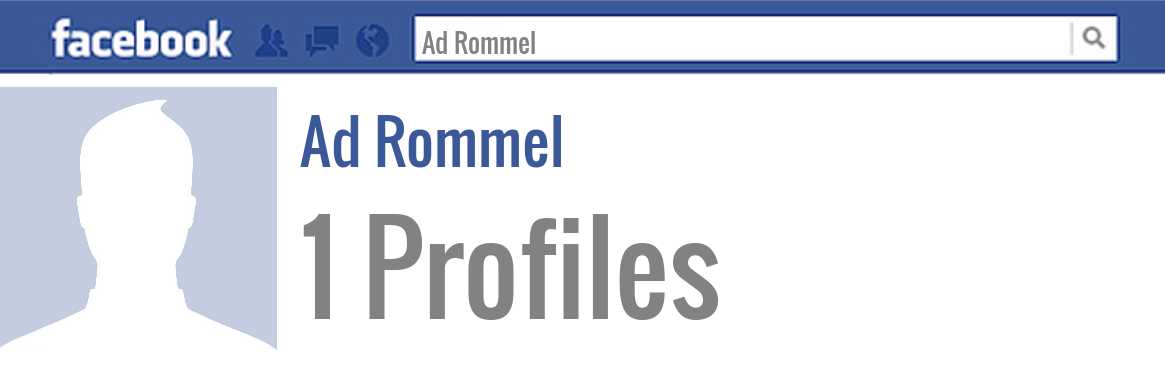 Ad Rommel facebook profiles