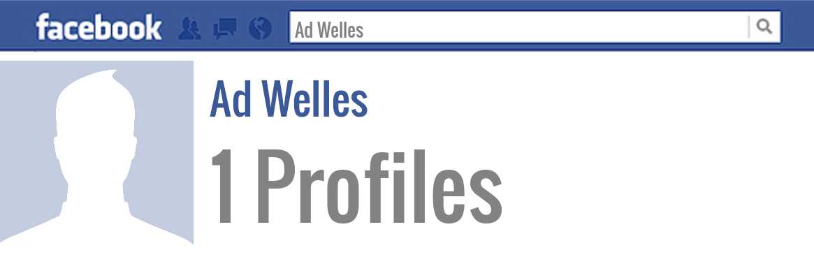 Ad Welles facebook profiles