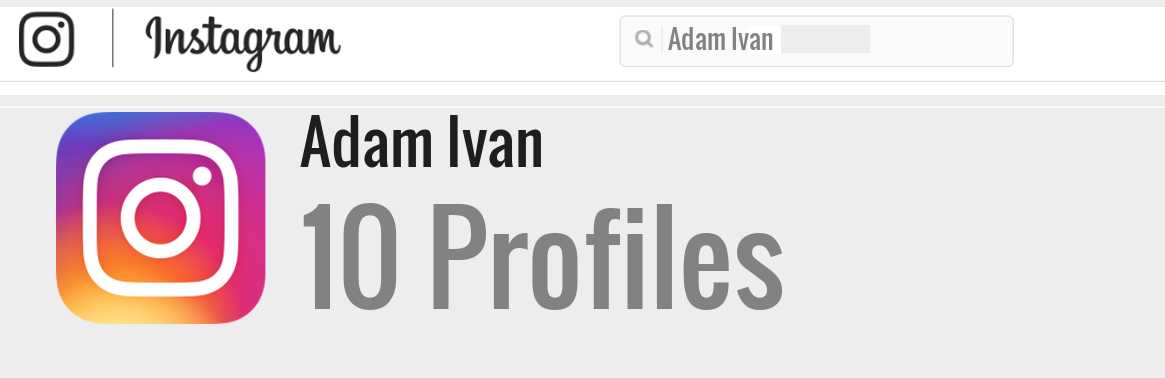 Adam Ivan instagram account