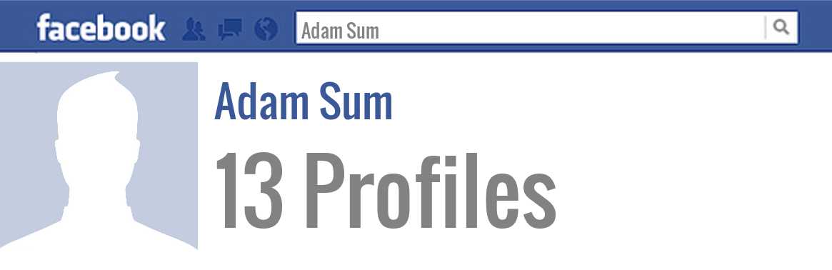 Adam Sum facebook profiles