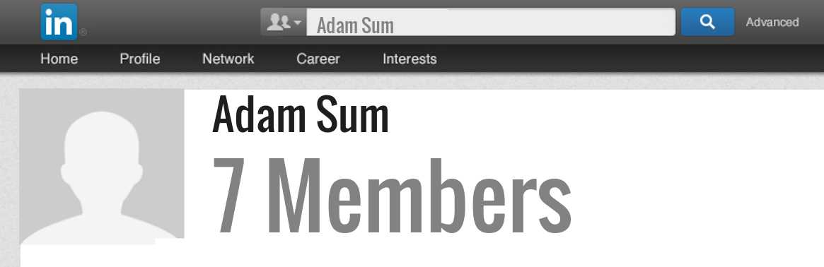 Adam Sum linkedin profile