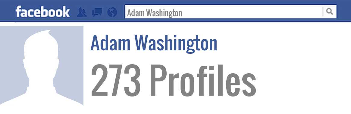 Adam Washington facebook profiles