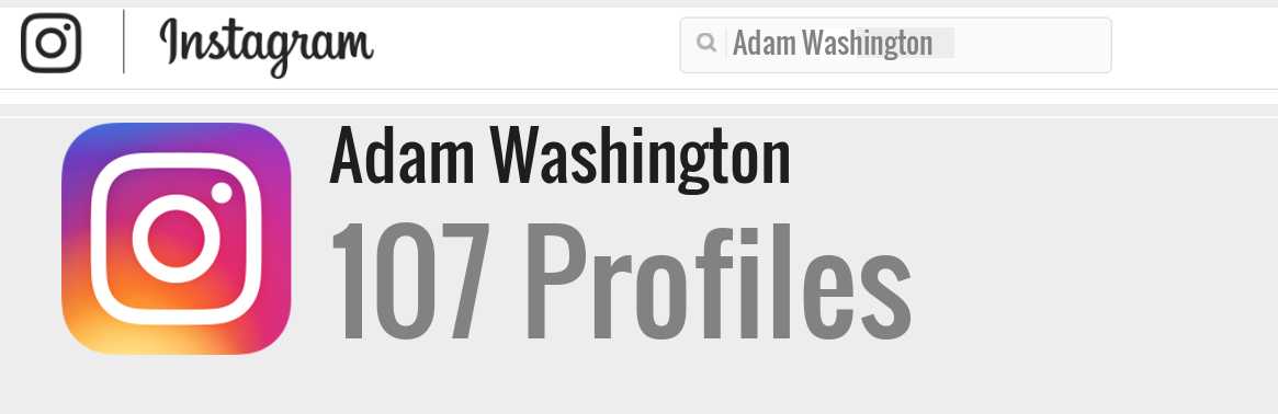 Adam Washington instagram account