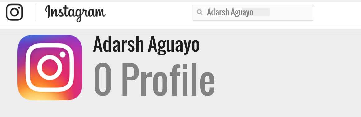 Adarsh Aguayo instagram account