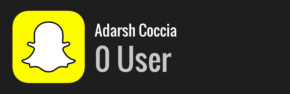 Adarsh Coccia snapchat
