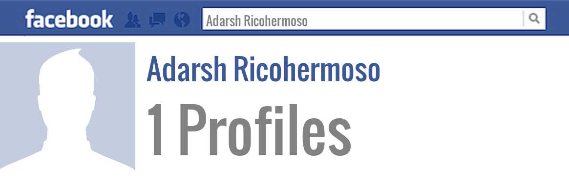 Adarsh Ricohermoso facebook profiles