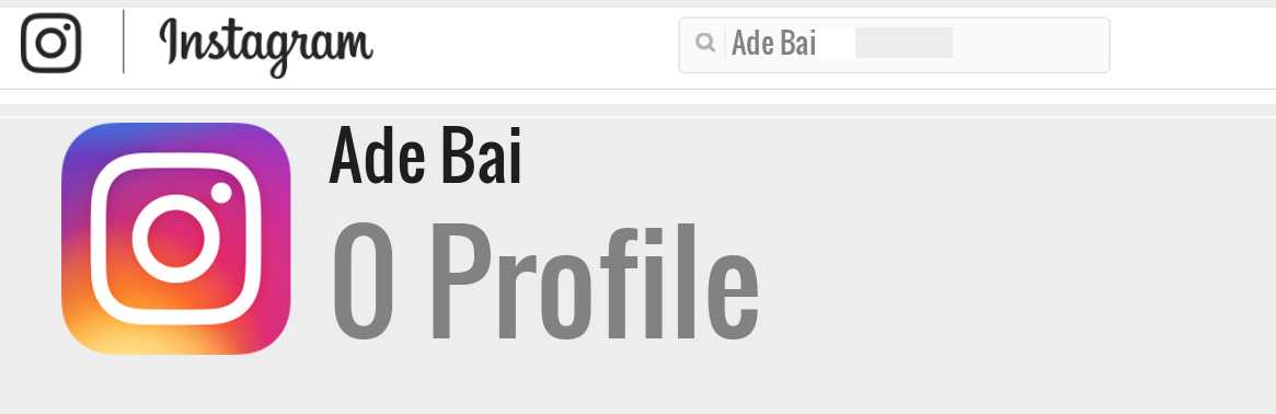 Ade Bai instagram account