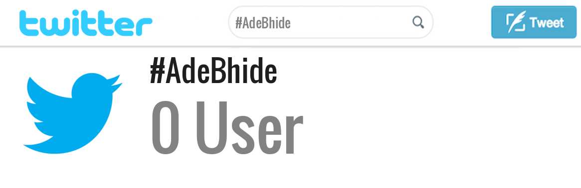 Ade Bhide twitter account